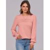 imageANRABESS Long Sleeve Shirts for Women Fall Fashion 2025 Dressy Casual Blouses Trendy Pleated Tunic Tops OutfitsPink