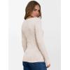 imageANRABESS Long Sleeve Shirts for Women Scoop Neck Tops 2025 Fall Trendy Casual Knit Slim Fit Textured BlousesBeige