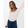 imageANRABESS Long Sleeve Shirts for Women Scoop Neck Tops 2025 Fall Trendy Casual Knit Slim Fit Textured BlousesBeige