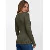 imageANRABESS Long Sleeve Shirts for Women Scoop Neck Tops 2025 Fall Trendy Casual Knit Slim Fit Textured BlousesOlive