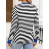 imageANRABESS Long Sleeve Shirts for Women Striped Crewneck Loose Fit Tunic Tops 2025 Fall Color Block TShirtBlack Stripes Combo