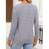 imageANRABESS Long Sleeve Shirts for Women Striped Crewneck Loose Fit Tunic Tops 2025 Fall Color Block TShirtBlue Stripes Combo