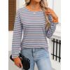 imageANRABESS Long Sleeve Shirts for Women Striped Crewneck Loose Fit Tunic Tops 2025 Fall Color Block TShirtBlue Stripes Combo