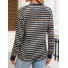 imageANRABESS Long Sleeve Shirts for Women Striped Crewneck Loose Fit Tunic Tops 2025 Fall Color Block TShirtKhaki Stripes Combo