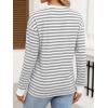 imageANRABESS Long Sleeve Shirts for Women Striped Crewneck Loose Fit Tunic Tops 2025 Fall Color Block TShirtWhite Stripes Combo