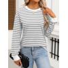 imageANRABESS Long Sleeve Shirts for Women Striped Crewneck Loose Fit Tunic Tops 2025 Fall Color Block TShirtWhite Stripes Combo