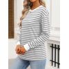 imageANRABESS Long Sleeve Shirts for Women Striped Crewneck Loose Fit Tunic Tops 2025 Fall Color Block TShirtWhite Stripes Combo