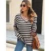 imageANRABESS Long Sleeve Shirts for Women V Neck Casual Fall Tops Loose Fit Lightweight Sweaters Tunic Fashion 2025 ClothesStriped Apricot