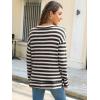 imageANRABESS Long Sleeve Shirts for Women V Neck Casual Fall Tops Loose Fit Lightweight Sweaters Tunic Fashion 2025 ClothesStriped Apricot