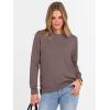 imageANRABESS Sweaters for Women 2025 Fall Long Sleeve Crewneck Knit Casual Loose Side Button Basic Pullover Tops Trendy OutfitsBrown