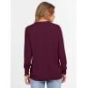 imageANRABESS Sweaters for Women 2025 Fall Long Sleeve Crewneck Knit Casual Loose Side Button Basic Pullover Tops Trendy OutfitsWine Red