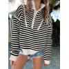 imageANRABESS Sweaters for Women Striped Half Zip Long Sleeve Ribbed Knit Pullover Comfy Casual Lightweight Tops 2025 Fall FashionStriped Black Beige