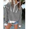 imageANRABESS Sweaters for Women Striped Half Zip Long Sleeve Ribbed Knit Pullover Comfy Casual Lightweight Tops 2025 Fall FashionStriped Black White