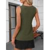 imageANRABESS Tank Top for Women Dressy Casual Business Work Blouses Sleeveless V Neck Textured Tops 2025 Spring Summer OutfitsArmy Green