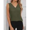 imageANRABESS Tank Top for Women Dressy Casual Business Work Blouses Sleeveless V Neck Textured Tops 2025 Spring Summer OutfitsArmy Green