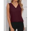 imageANRABESS Tank Top for Women Dressy Casual Business Work Blouses Sleeveless V Neck Textured Tops 2025 Spring Summer OutfitsBurgundy