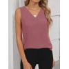 imageANRABESS Tank Top for Women Dressy Casual Business Work Blouses Sleeveless V Neck Textured Tops 2025 Spring Summer OutfitsDusty Rose