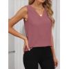 imageANRABESS Tank Top for Women Dressy Casual Business Work Blouses Sleeveless V Neck Textured Tops 2025 Spring Summer OutfitsDusty Rose