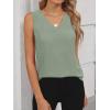 imageANRABESS Tank Top for Women Dressy Casual Business Work Blouses Sleeveless V Neck Textured Tops 2025 Spring Summer OutfitsLight Green