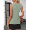 imageANRABESS Tank Top for Women Dressy Casual Business Work Blouses Sleeveless V Neck Textured Tops 2025 Spring Summer OutfitsLight Green