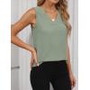 imageANRABESS Tank Top for Women Dressy Casual Business Work Blouses Sleeveless V Neck Textured Tops 2025 Spring Summer OutfitsLight Green