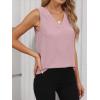 imageANRABESS Tank Top for Women Dressy Casual Business Work Blouses Sleeveless V Neck Textured Tops 2025 Spring Summer OutfitsLight Pink