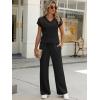 imageANRABESS Women 2 Piece Lounge Sets Crochet Knit Sweater Vest Wide Leg Pants Summer Casual Travel Matching Outfits ClothesBlack