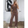 imageANRABESS Women 2 Piece Lounge Sets Crochet Knit Sweater Vest Wide Leg Pants Summer Casual Travel Matching Outfits ClothesBrown