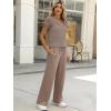 imageANRABESS Women 2 Piece Lounge Sets Crochet Knit Sweater Vest Wide Leg Pants Summer Casual Travel Matching Outfits ClothesLight Brown