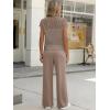 imageANRABESS Women 2 Piece Lounge Sets Crochet Knit Sweater Vest Wide Leg Pants Summer Casual Travel Matching Outfits ClothesLight Brown
