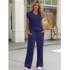 imageANRABESS Women 2 Piece Lounge Sets Crochet Knit Sweater Vest Wide Leg Pants Summer Casual Travel Matching Outfits ClothesNavy Blue