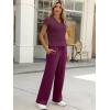 imageANRABESS Women 2 Piece Lounge Sets Crochet Knit Sweater Vest Wide Leg Pants Summer Casual Travel Matching Outfits ClothesPurple Red
