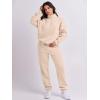 imageANRABESS Women 2 Piece Outfits Sweatsuit Oversized Half Zip Sweatshirt Jogger Sweatpants Tracksuit Lounge Set 2025 ClothesBeige