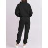 imageANRABESS Women 2 Piece Outfits Sweatsuit Oversized Half Zip Sweatshirt Jogger Sweatpants Tracksuit Lounge Set 2025 ClothesBlack