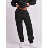 imageANRABESS Women 2 Piece Outfits Sweatsuit Oversized Half Zip Sweatshirt Jogger Sweatpants Tracksuit Lounge Set 2025 ClothesBlack