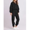 imageANRABESS Women 2 Piece Outfits Sweatsuit Oversized Half Zip Sweatshirt Jogger Sweatpants Tracksuit Lounge Set 2025 ClothesBlack