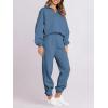 imageANRABESS Women 2 Piece Outfits Sweatsuit Oversized Half Zip Sweatshirt Jogger Sweatpants Tracksuit Lounge Set 2025 ClothesBlue