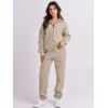 imageANRABESS Women 2 Piece Outfits Sweatsuit Oversized Half Zip Sweatshirt Jogger Sweatpants Tracksuit Lounge Set 2025 ClothesBrown