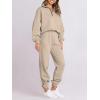 imageANRABESS Women 2 Piece Outfits Sweatsuit Oversized Half Zip Sweatshirt Jogger Sweatpants Tracksuit Lounge Set 2025 ClothesBrown