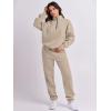 imageANRABESS Women 2 Piece Outfits Sweatsuit Oversized Half Zip Sweatshirt Jogger Sweatpants Tracksuit Lounge Set 2025 ClothesBrown