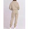imageANRABESS Women 2 Piece Outfits Sweatsuit Oversized Half Zip Sweatshirt Jogger Sweatpants Tracksuit Lounge Set 2025 ClothesBrown