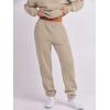 imageANRABESS Women 2 Piece Outfits Sweatsuit Oversized Half Zip Sweatshirt Jogger Sweatpants Tracksuit Lounge Set 2025 ClothesBrown