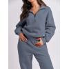 imageANRABESS Women 2 Piece Outfits Sweatsuit Oversized Half Zip Sweatshirt Jogger Sweatpants Tracksuit Lounge Set 2025 ClothesDark Grey