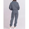 imageANRABESS Women 2 Piece Outfits Sweatsuit Oversized Half Zip Sweatshirt Jogger Sweatpants Tracksuit Lounge Set 2025 ClothesDark Grey