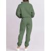 imageANRABESS Women 2 Piece Outfits Sweatsuit Oversized Half Zip Sweatshirt Jogger Sweatpants Tracksuit Lounge Set 2025 ClothesDeep Green