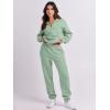 imageANRABESS Women 2 Piece Outfits Sweatsuit Oversized Half Zip Sweatshirt Jogger Sweatpants Tracksuit Lounge Set 2025 ClothesGreen