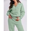 imageANRABESS Women 2 Piece Outfits Sweatsuit Oversized Half Zip Sweatshirt Jogger Sweatpants Tracksuit Lounge Set 2025 ClothesGreen