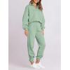 imageANRABESS Women 2 Piece Outfits Sweatsuit Oversized Half Zip Sweatshirt Jogger Sweatpants Tracksuit Lounge Set 2025 ClothesGreen