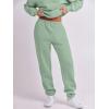 imageANRABESS Women 2 Piece Outfits Sweatsuit Oversized Half Zip Sweatshirt Jogger Sweatpants Tracksuit Lounge Set 2025 ClothesGreen