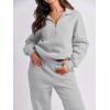 imageANRABESS Women 2 Piece Outfits Sweatsuit Oversized Half Zip Sweatshirt Jogger Sweatpants Tracksuit Lounge Set 2025 ClothesGrey